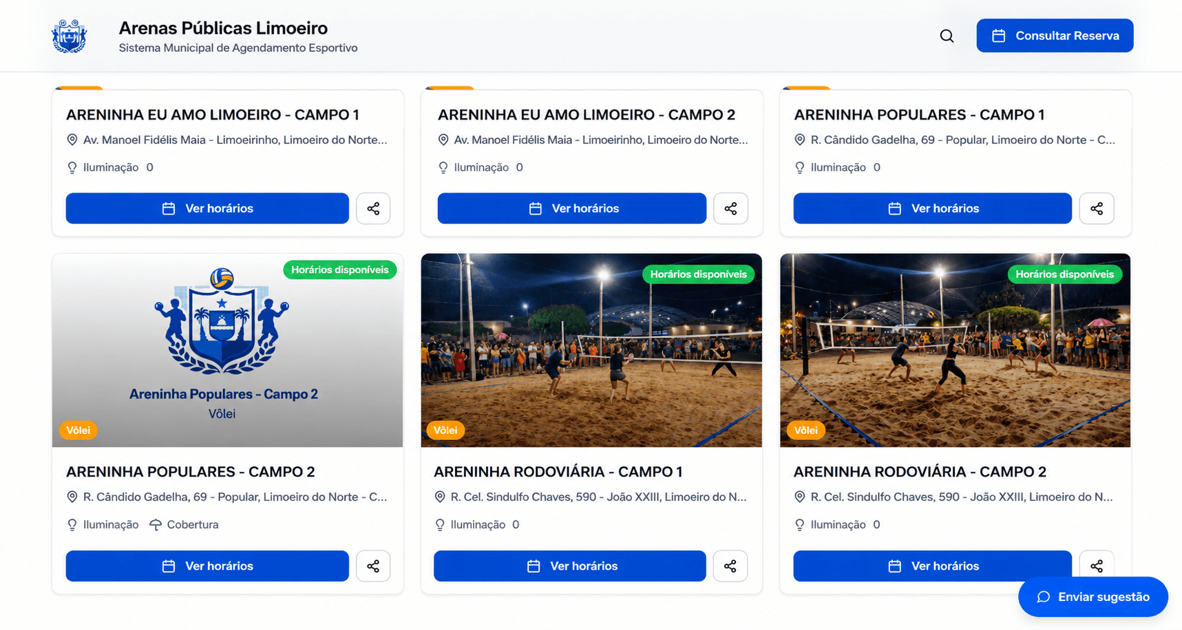 Arenas Públicas Limoeiro — visão geral